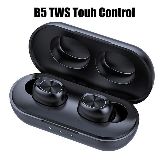 Fone Bluetooth Stereo - Bluetooth Earpods eletronicos 063 AmploTech B5 TWS Black 