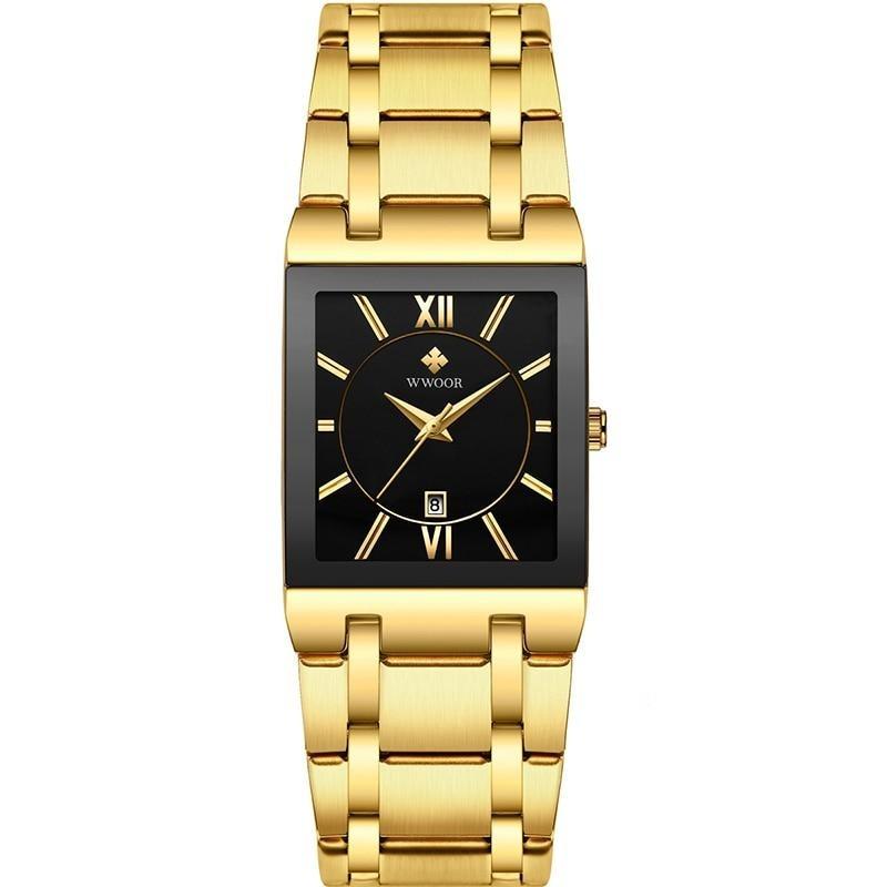 Relógio Exclusivo Quartzo À Prova D'água - Premium Watch relógio 034 AmploTech Ouro - Preto 